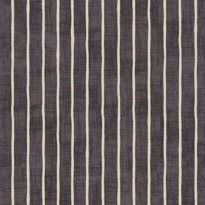 Pencil Stripe Fabric - Ebony swatch
