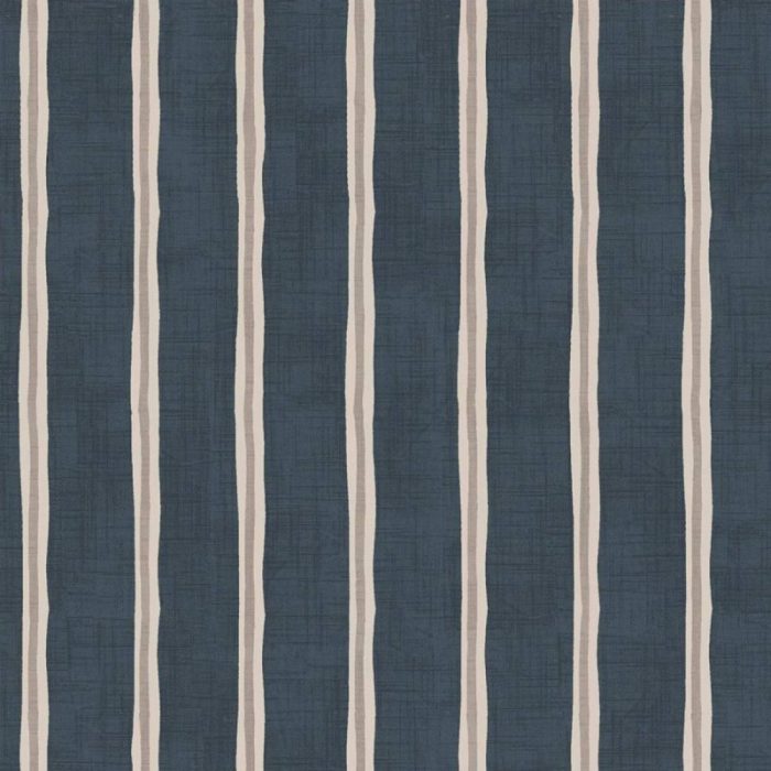 Rowing Stripe Fabric - Midnight swatch
