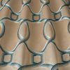 blue geometric embroideried fabric from iLiv