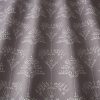 black-grey botanical embroideried fabric from iLiv