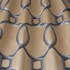 blue geometric embroideried fabric from iLiv