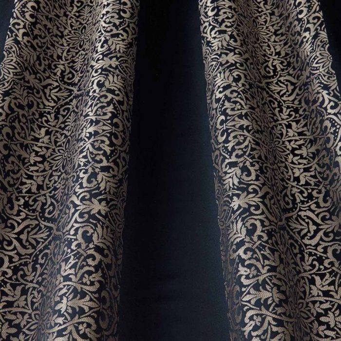 Brocade Stripe Fabric - Sapphire swatch