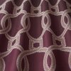 purple geometric embroideried fabric from iLiv