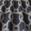 blue geometric embroideried fabric from iLiv