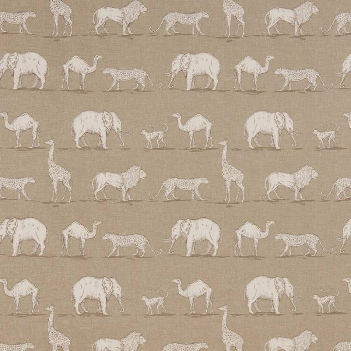 Prairie Animals Fabric - Almond swatch