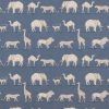 blue animal cotton fabric from iLiv
