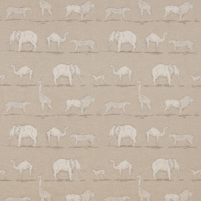Prairie Animals Fabric - Linen swatch