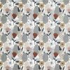 black-grey botanical cotton fabric from iLiv