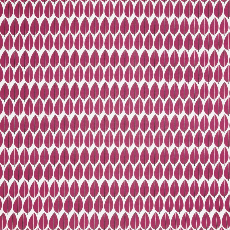 Lazza Fabric - Cerise by pink botanical cotton fabric from iLiv
