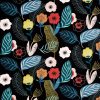 multicolour botanical cotton fabric from iLiv