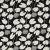 black-grey botanical cotton fabric from iLiv