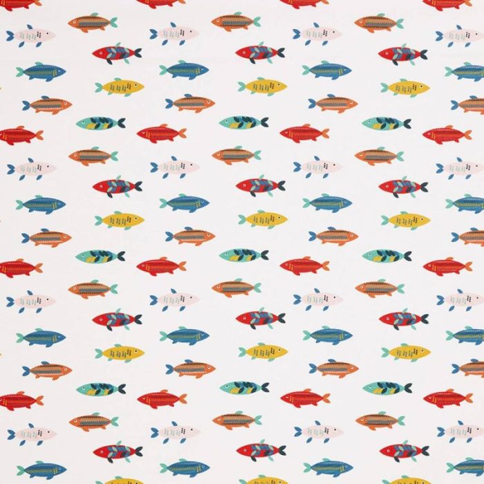 Mr Fish Fabric - Poppy swatch