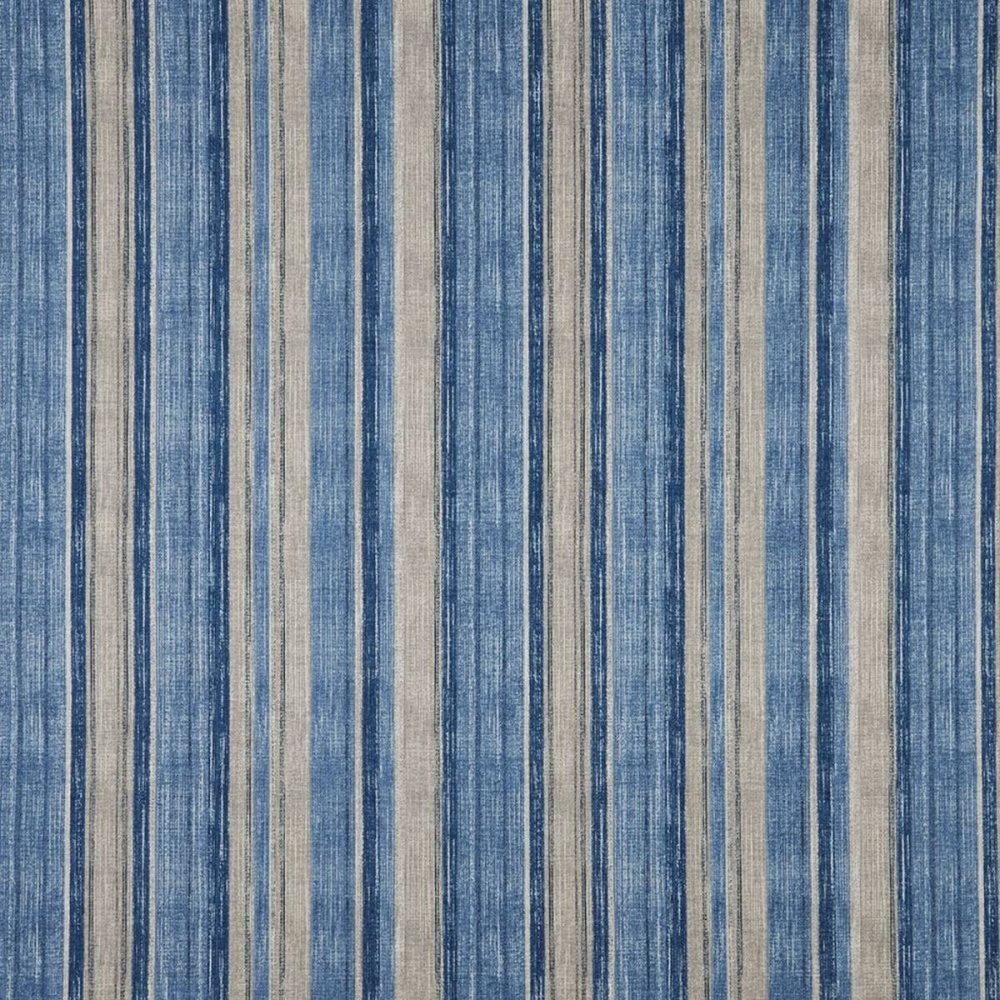 blue striped cotton fabric from iLiv