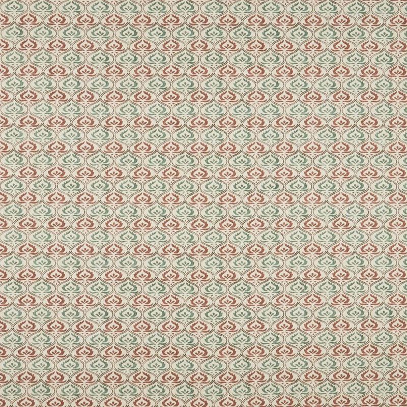 Pushkar Fabric - Forest by green botanical cotton fabric from iLiv