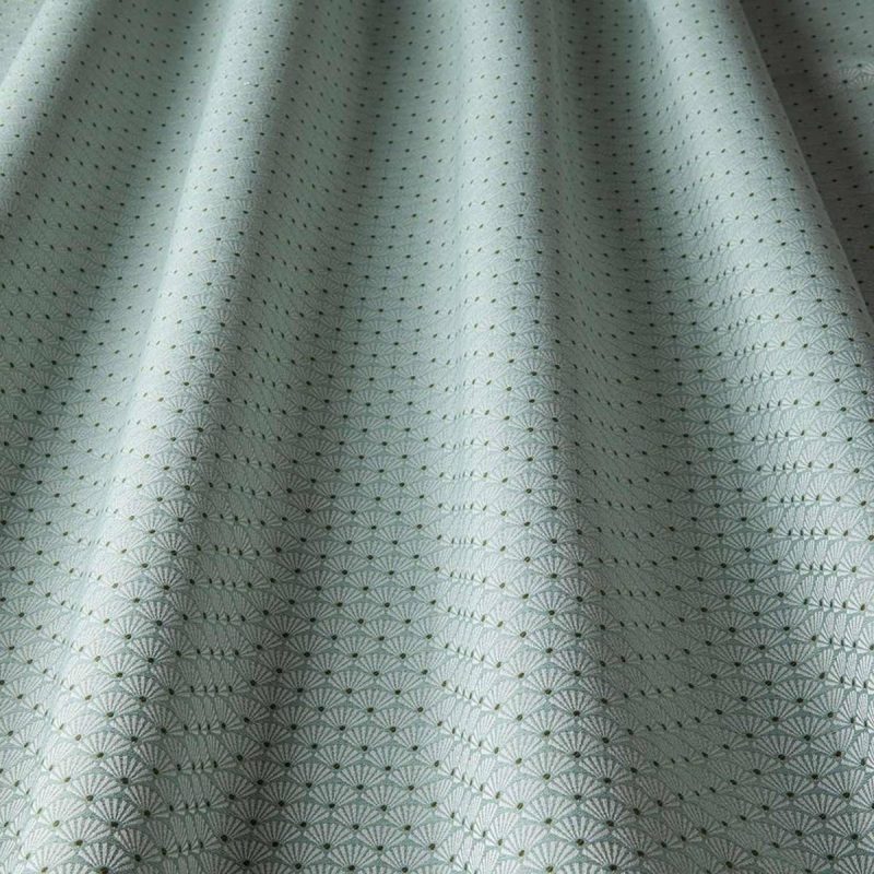 Asami Fabric - Azure by green botanical jacquard fabric from iLiv