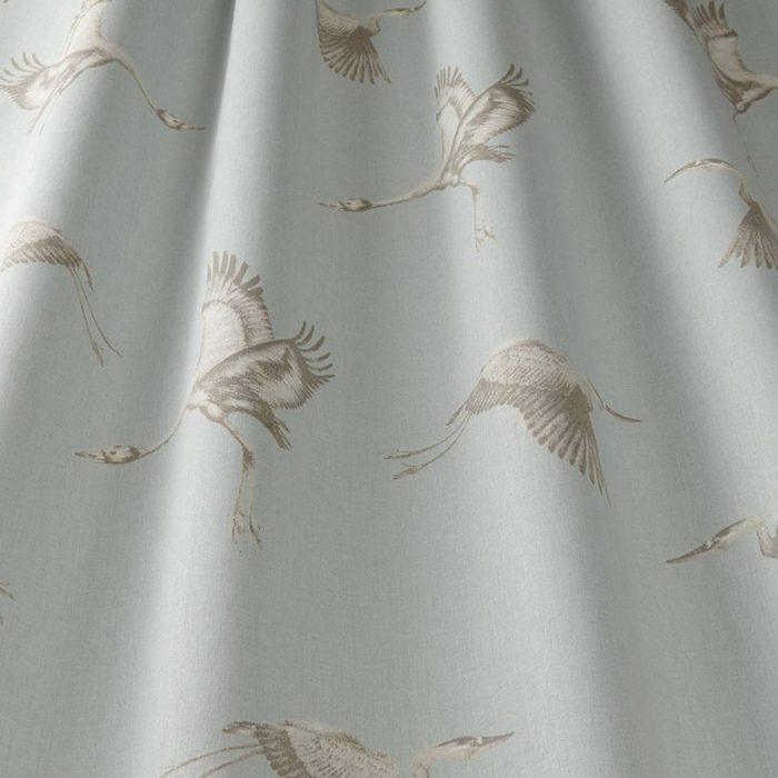Cranes Fabric - Duckegg swatch