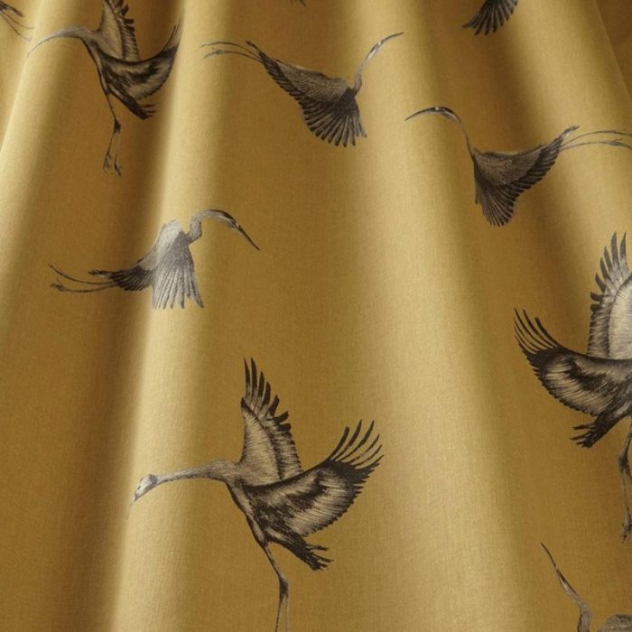 Cranes Fabric - Gilt swatch