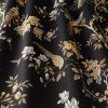 black-grey botanical cotton fabric from iLiv