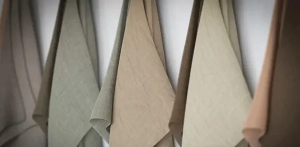 Vintage Linen Fabric - Pewter by Vintage Linen Fabric - Pewter from