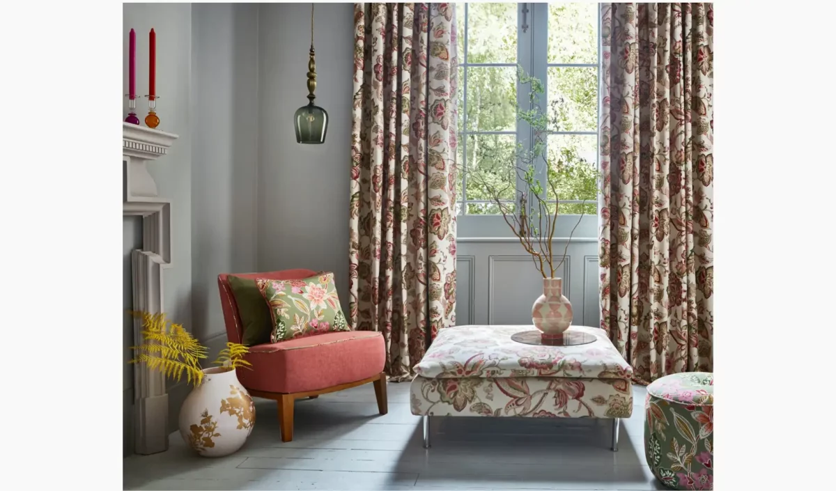 Summer Fruits Fabric - Lichen by Summer Fruits Fabric - Lichen from