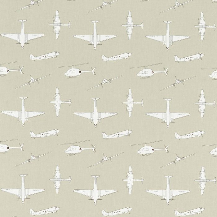 Chocks Away Fabric - Stone – 130758 swatch