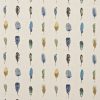 blue animal embroideried fabric from Harlequin