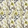 black-grey botanical printed fabric from Harlequin