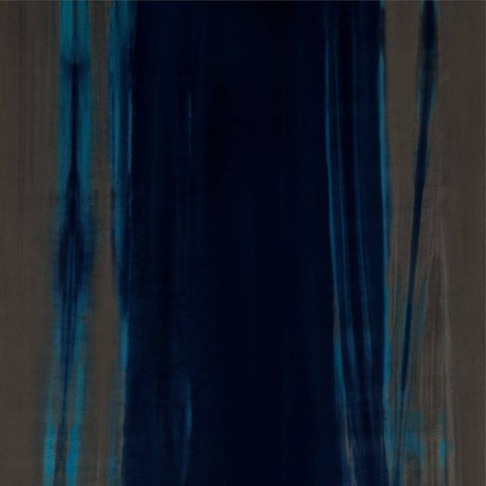 Amazilia Velvet Fabric - Cocoa / Lagoon / Blueberry swatch