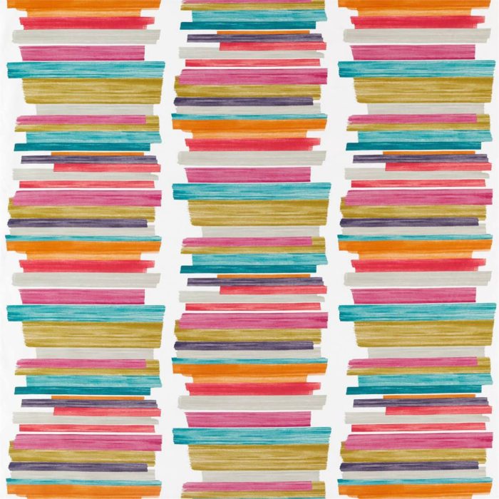 Calcine Fabric - Teal / Fuchsia / Mandarin swatch
