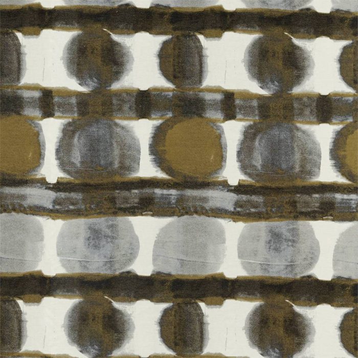 Delphis Fabric - Charcoal / Gold swatch