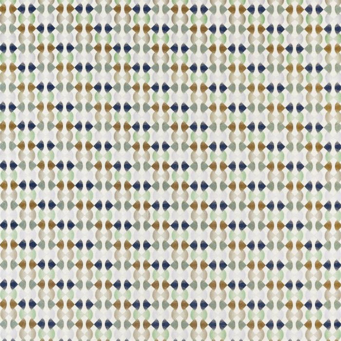 Maiolica Fabric - Ink / Wasabi / Gold swatch