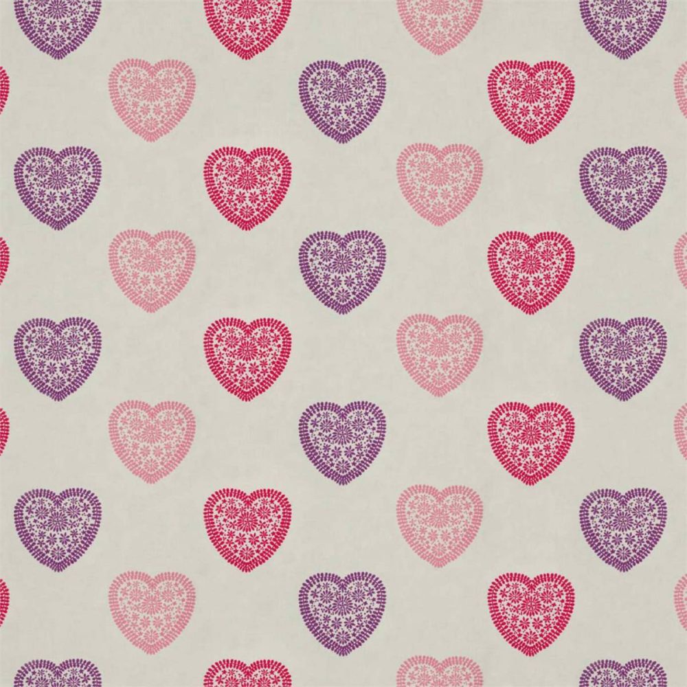 Sweet Heart Fabric - Pink / Purple by Sweet Heart Fabric - Pink / Purple from