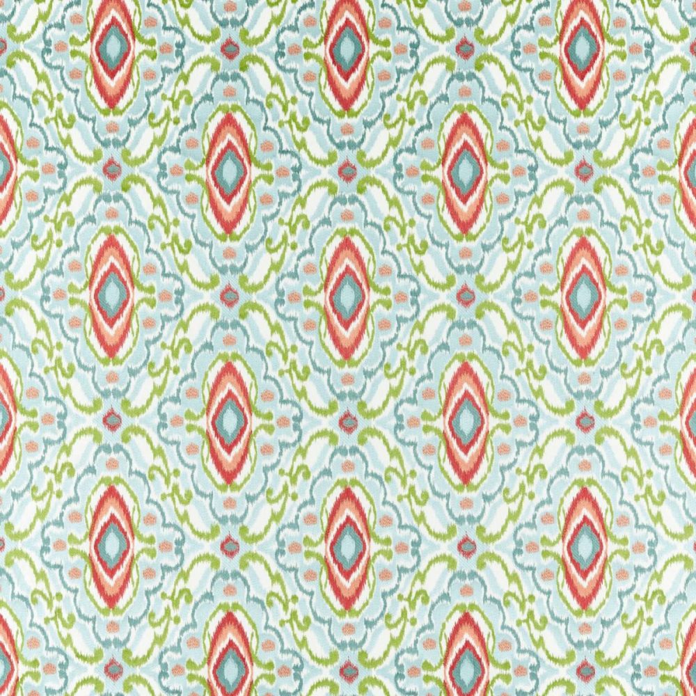 Ixora Fabric - Sky / Cascade / Vermillion by Ixora Fabric - Sky / Cascade / Vermillion from