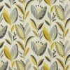 black-grey botanical cotton fabric from Fryetts