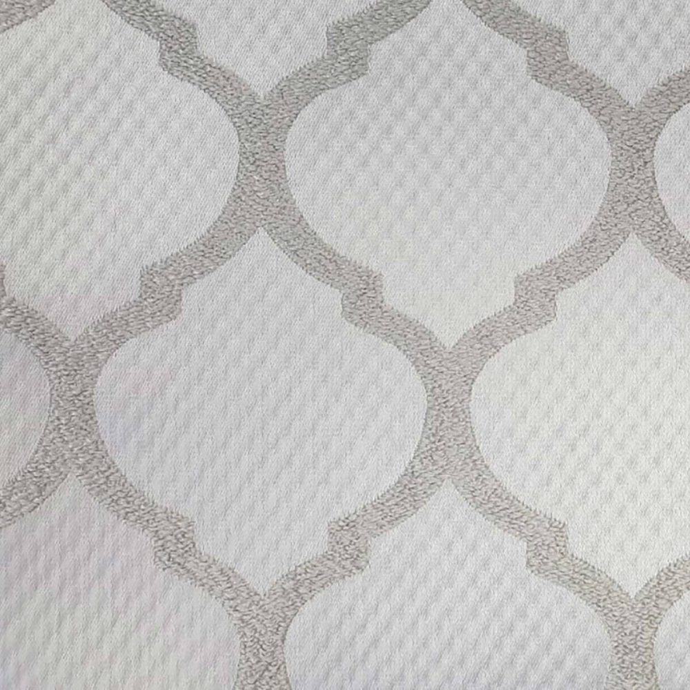 Camley Fabric - Platinum by black-grey geometric jacquard fabric from Ashley Wilde