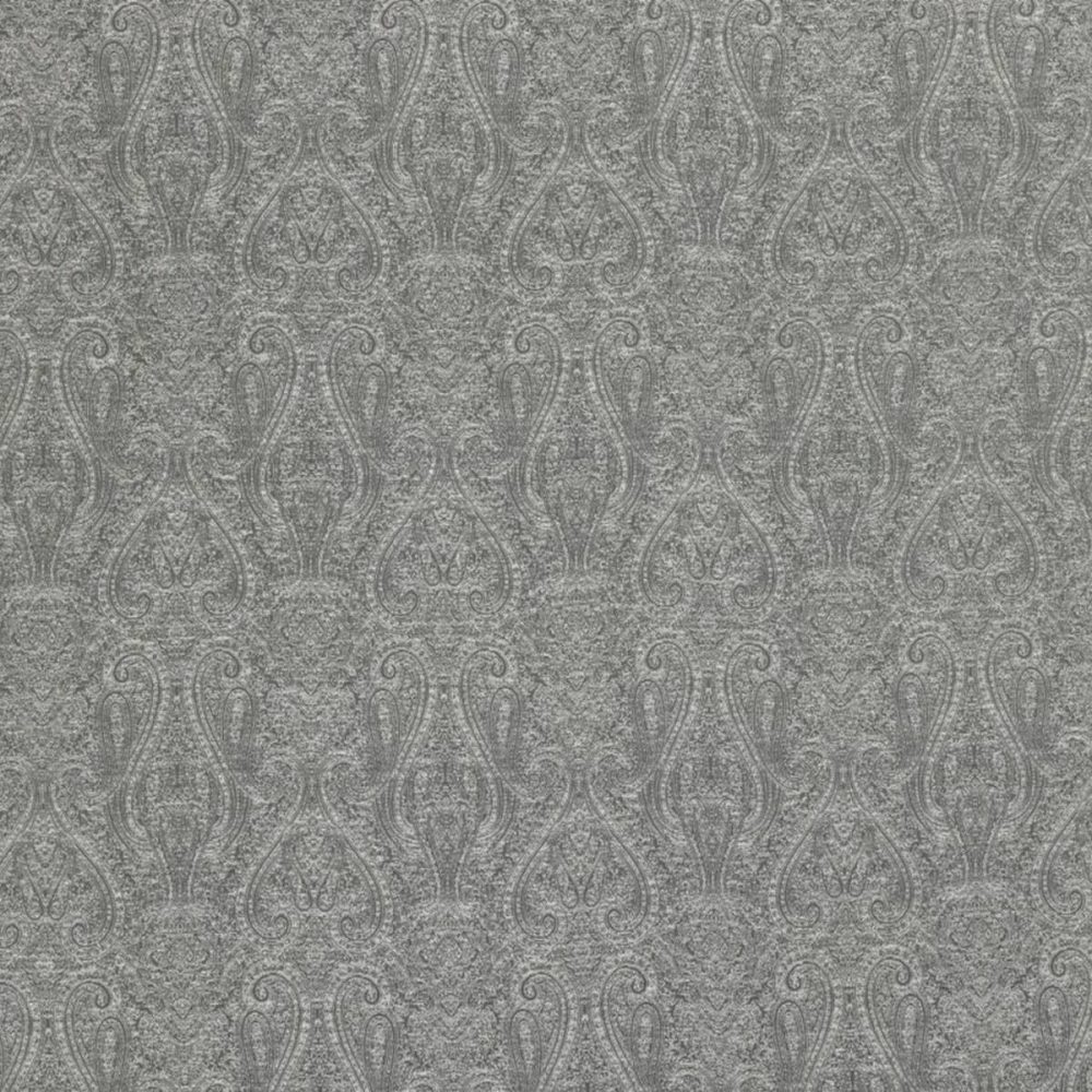 Keeley Fabric - Graphite by black-grey traditional jacquard fabric from Ashley Wilde