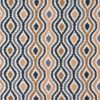 blue geometric jacquard fabric from Fryetts