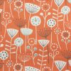 orange botanical printed fabric from Fryetts