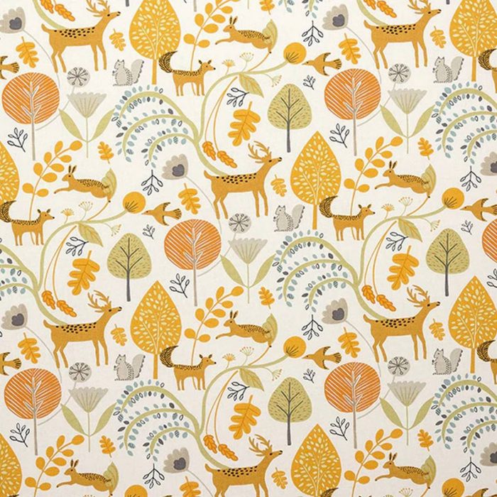 Scandi Woodland Fabric - Ochre swatch