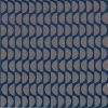 blue geometric embroideried fabric from Casamance