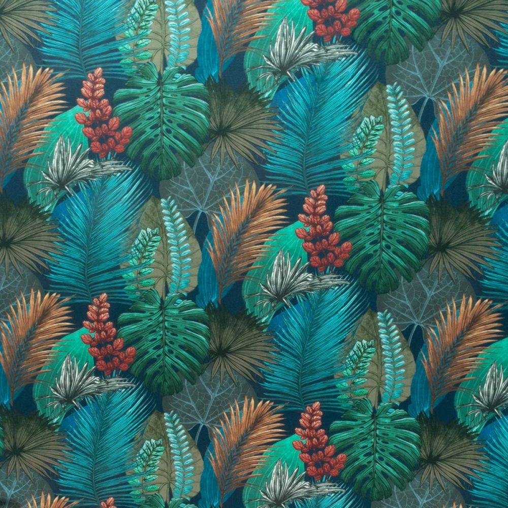 Rainforest Fabric - Kingfisher by Rainforest Fabric - Kingfisher from