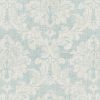 blue botanical jacquard fabric from Chess