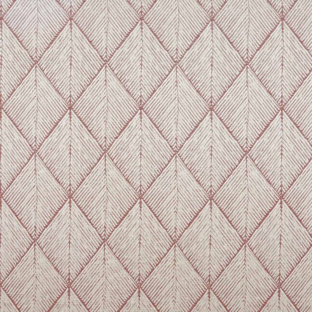 Harmony Fabric - Cranberry by red geometric jacquard fabric from Beaumont Textiles