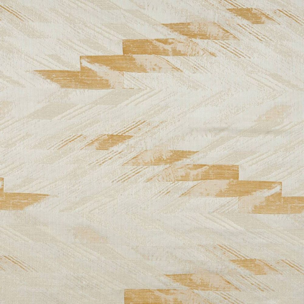 Arcadia Fabric - Ochre by brown geometric jacquard fabric from Beaumont Textiles