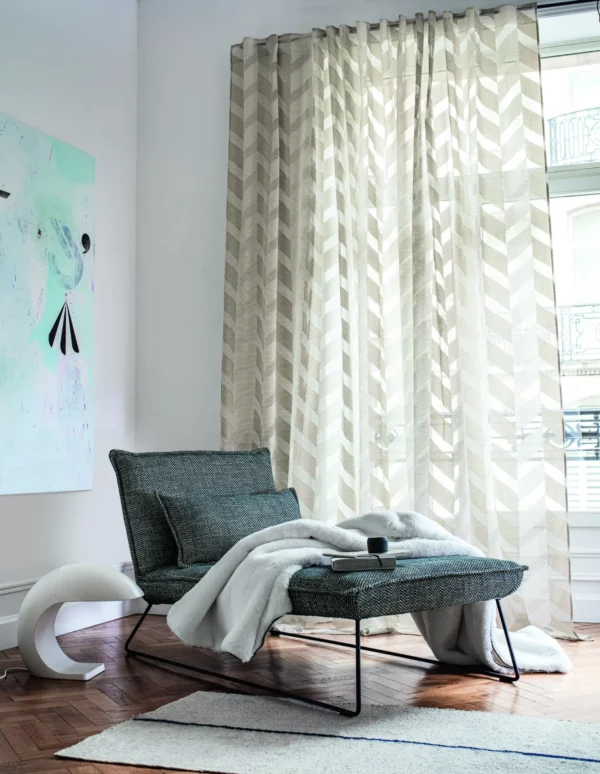 Anaphore Fabric - Ivoire / Gris Cendre from