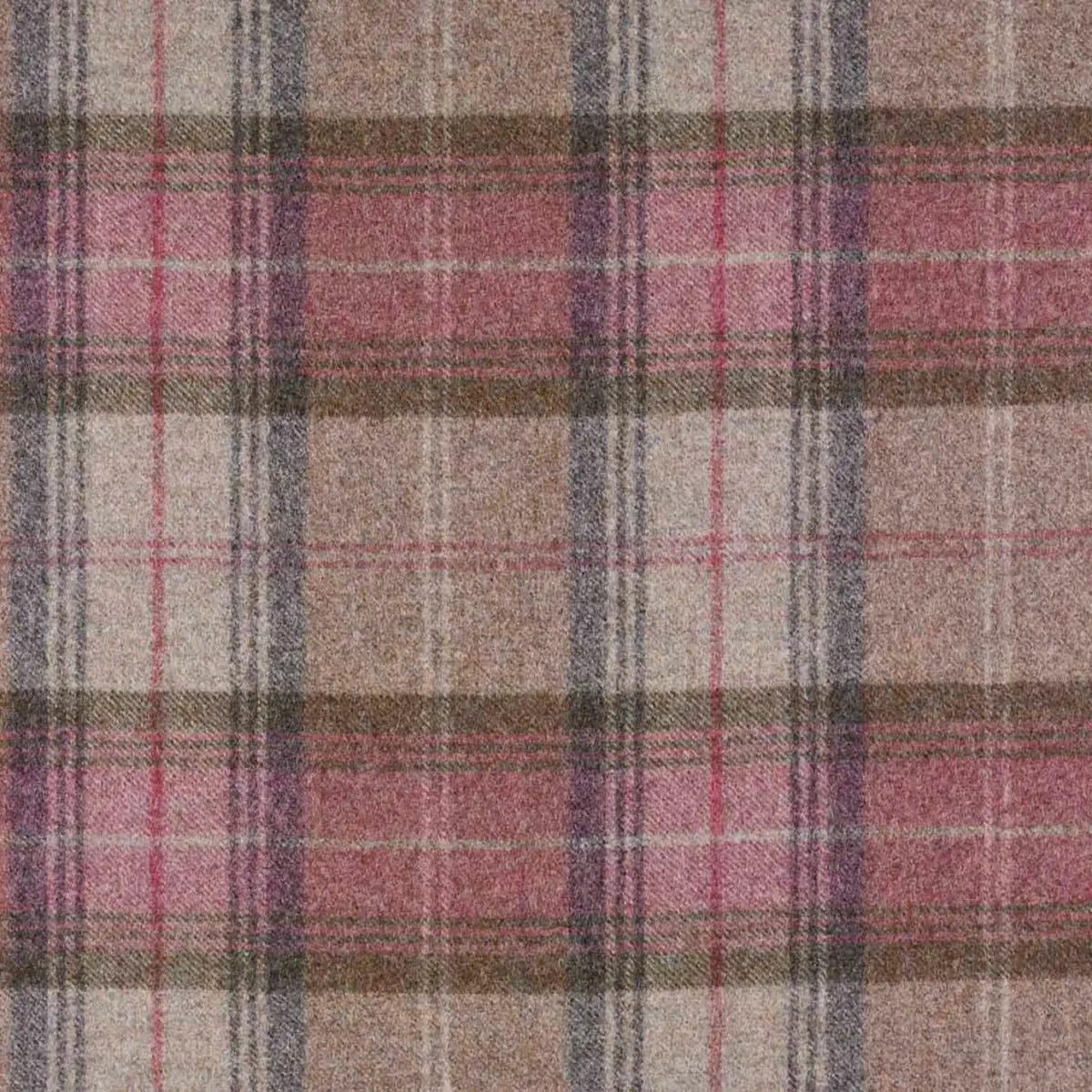 brown checked woolen fabric from Abraham Moon & Sons