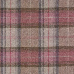 brown checked woolen fabric from Abraham Moon & Sons