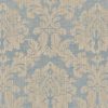 blue botanical jacquard fabric from Chess