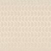 white geometric embroideried fabric from Casamance