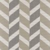 black-grey geometric voile-sheer fabric from Casamance